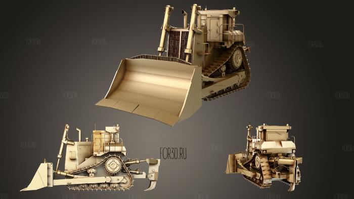 Heavy Bulldozer stl model for CNC